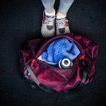 Fitness bag with female legs
