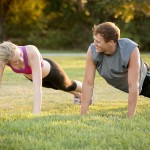 Couple exercising