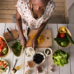 Woman Cooking Salad